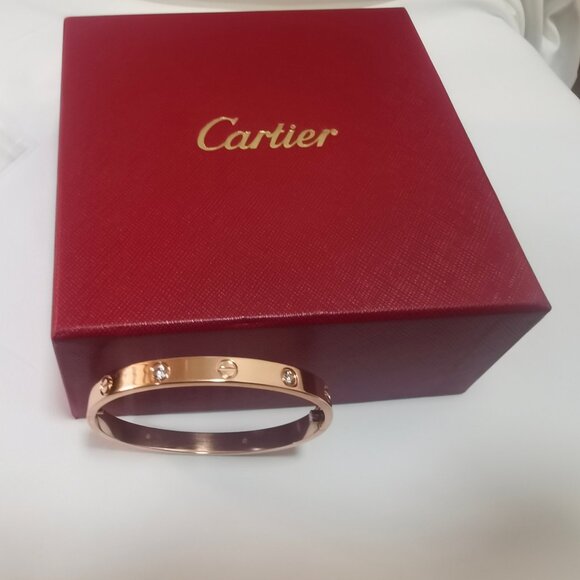 Cartier Gold Screw Love Bracelet Size 17 - Picture 4 of 5